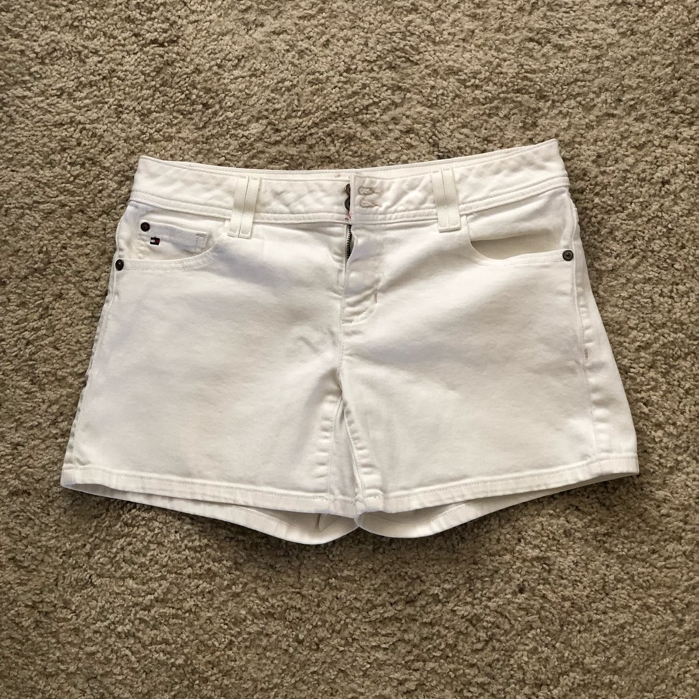 Tommy Hilfiger White Denim Shorts